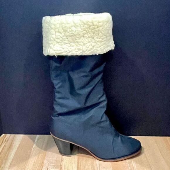 Golo Vintage Black Nylon/shearling Waterproof Boots. Size 9. - Picture 10 of 13